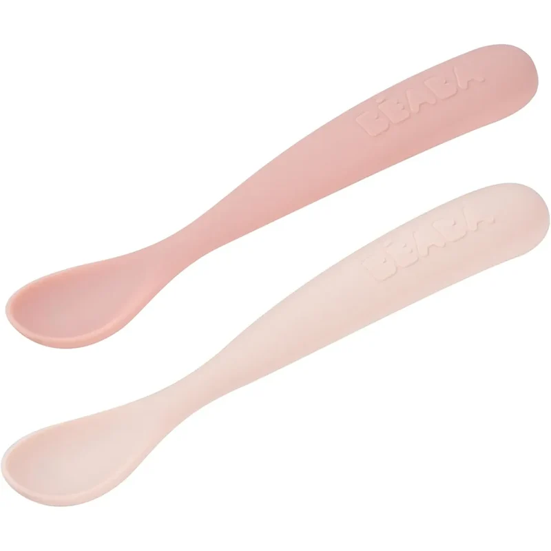 Baby Feeding Spoon Set With Travel Case - Cotton Candy Open Box