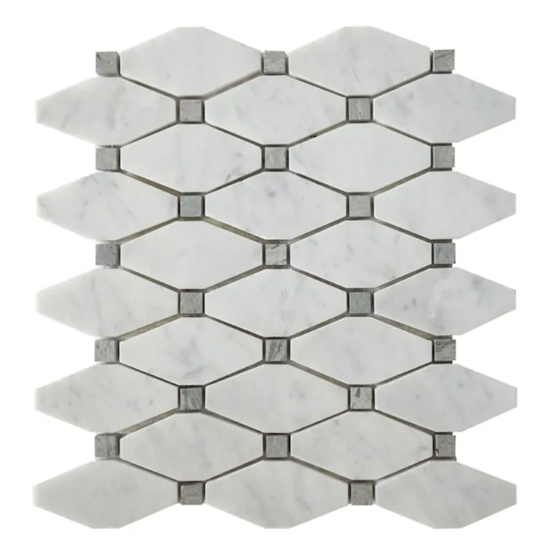 Landon & Co. Natural Stone Floor and Wall Octagon Mosaic - 12-in x 11-in - White