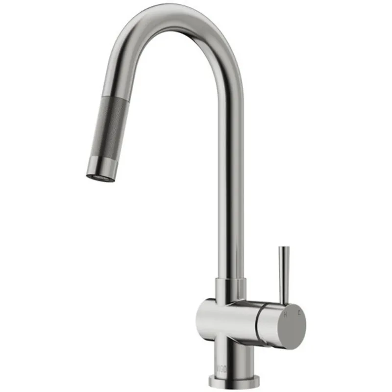 VIGO Gramercy 17-in H Single Handle Pull-Down Spout Kitchen Faucet - Stainless Steel
