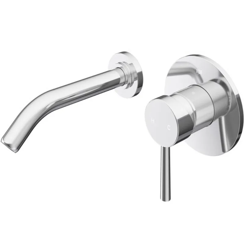 VIGO Olus 5-in H Single Handle 2-Hole Bathroom Wall Mount Faucet - Chrome