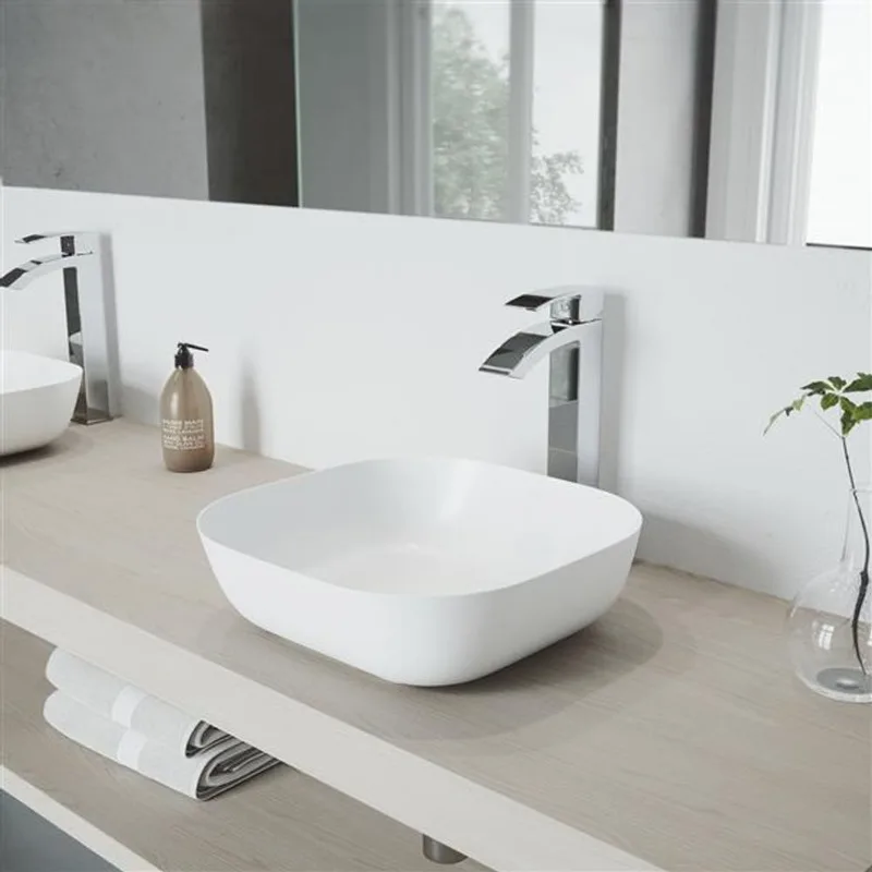 VIGO Duris 12-in H Single Handle One-Hole Bathroom Vessel Faucet - Chrome