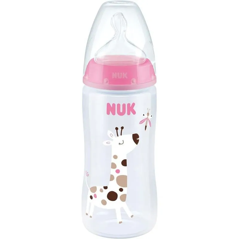 Mamadeira Anticólica Nuk First Choice Girl 300ml 6m+ Pa7069-1g