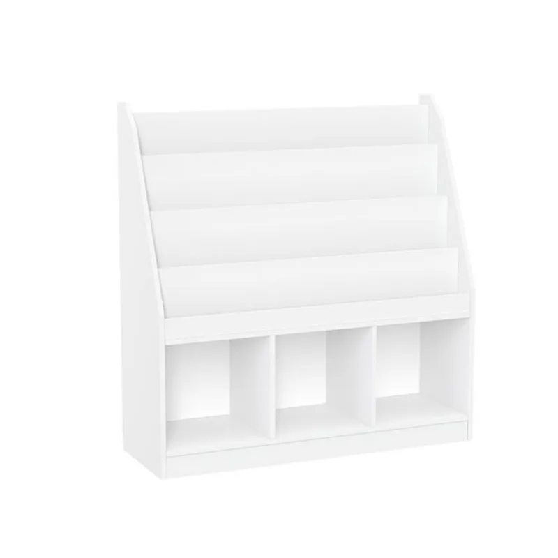 RiverRidge Home Kids Bookrack with 3 Cubbies - White