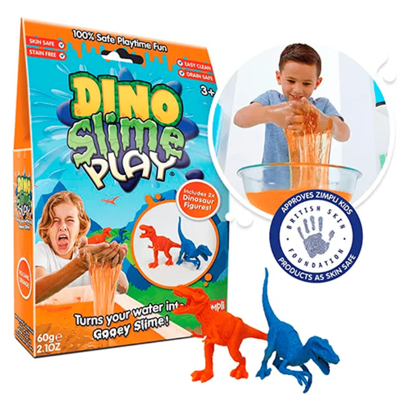 Dino Slime Play Naranja- 60gr - Zimpli Kids