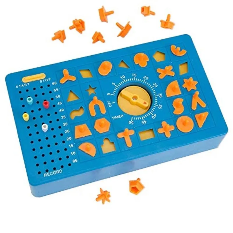 TimeShock Game-Retro Timed Fun Board Game, Unidade de Jogo com Temporizador e Bandeja Pop-up - Medidas do Jogo 9 x 5 x 2