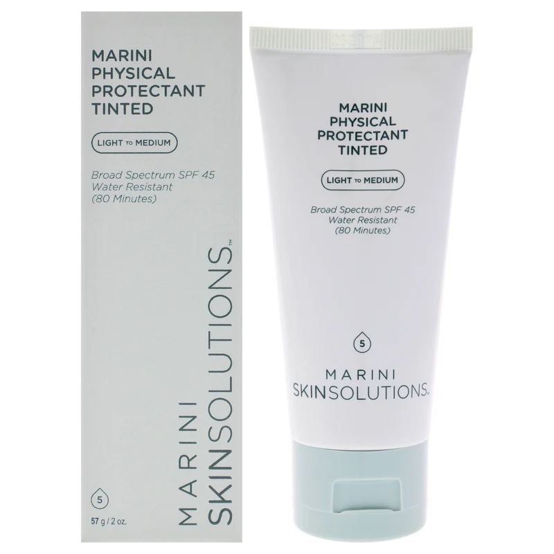 Marini SkinSolutions Marini Physical Protectant Tinted SPF 45 - Light to Medium by Marini SkinSolutions for Unisex - 2 oz Sunscreen 2 oz