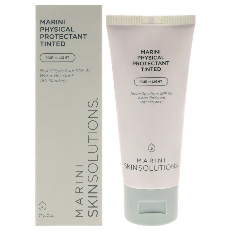 Marini SkinSolutions Marini Physical Protectant Tinted SPF 45 - Fair to Light by Marini SkinSolutions for Unisex - 2 oz Sunscreen 2 oz