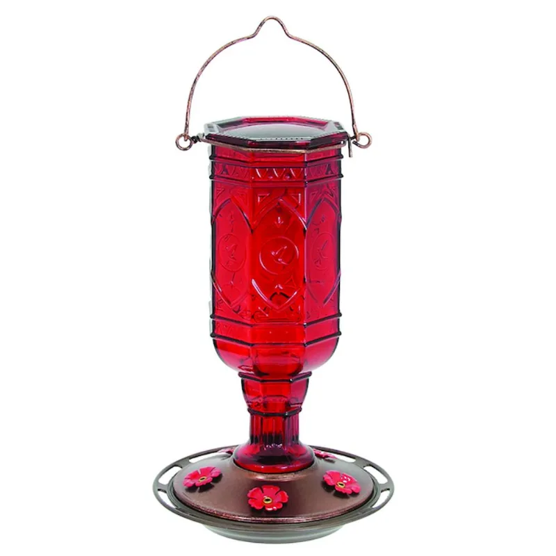 More Birds Jewel Red Octogonal 20-oz Hummingbird Feeder w/ 5 Feeding Ports