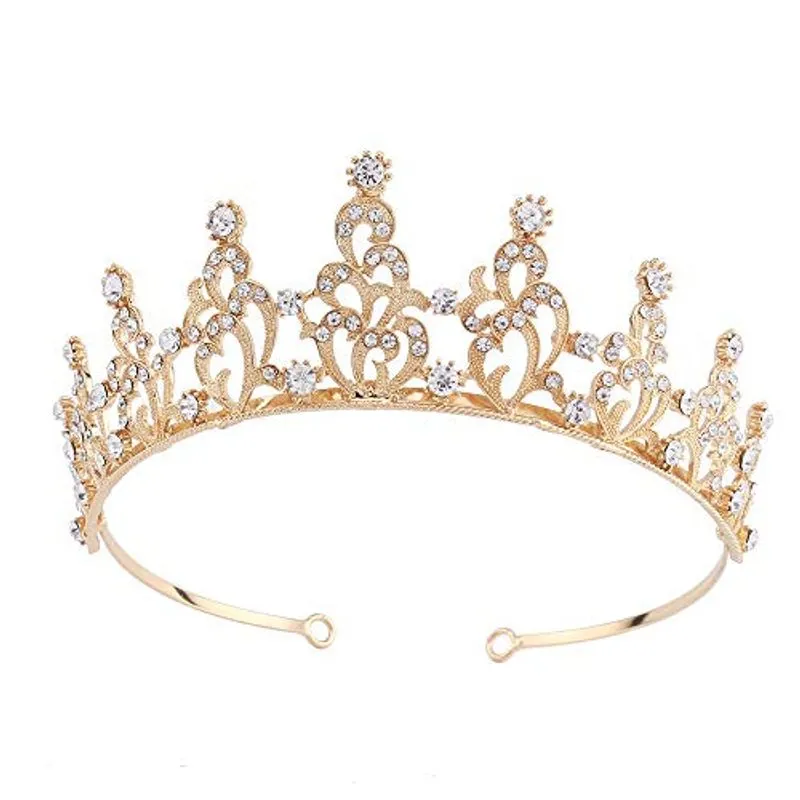 Santfe Casamento Nupcial Prom Rhinestone Crystal Crown Hairba