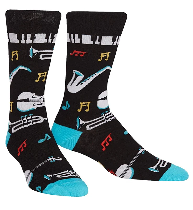 SOCK it to me Men's Crew Socks (SITMMCS) - All That Jazz One Size