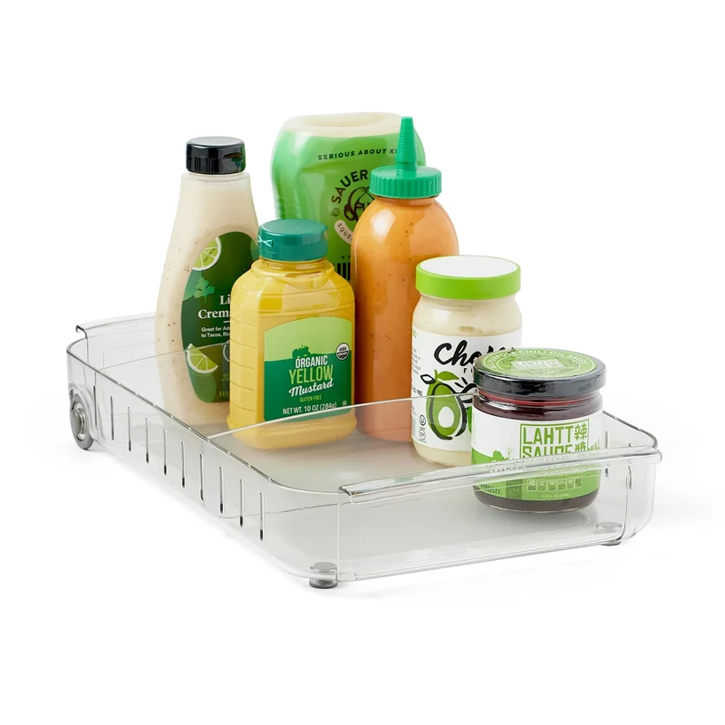 YouCopia 9"x15" Plastic RollOut Fridge Caddy - Clear Open Box
