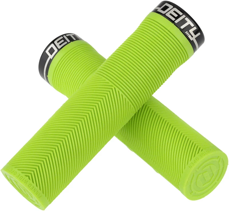 Deity Components Knuckleduster Grips DEITY - Green Lock-On
