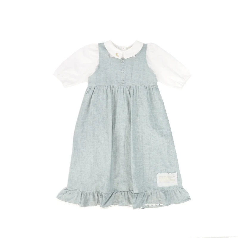 ANN OF NAN GREEN LINEN MAXI JUMPER SET [FINAL SALE] 4