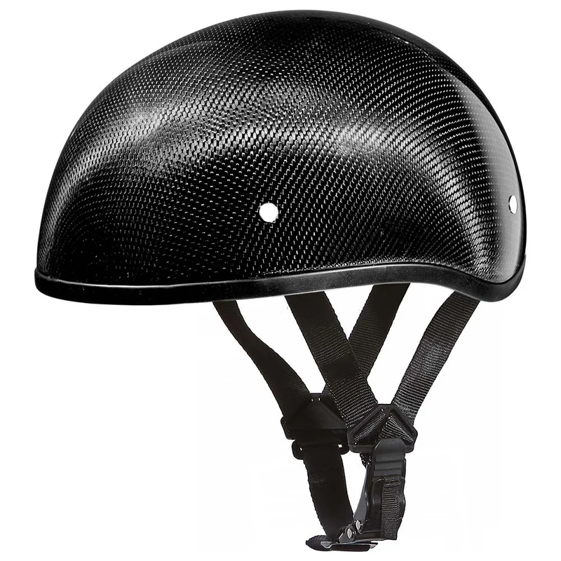 Close Out Daytona Helmets D2-GNS ‘Skull Cap' Grey Carbon Fiber Half Face Helmet without Visor Carbon / Small