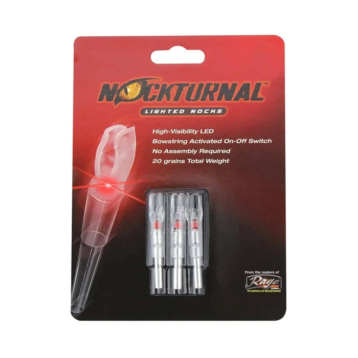 Nockturnal S Lighted Nock Red (.244 Diameter) Pack of 3