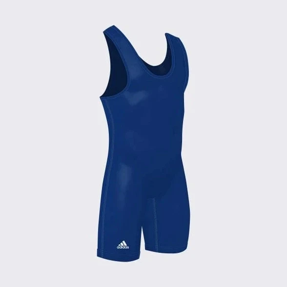 adidas Youth Solid Wrestling Singlet Royal / S