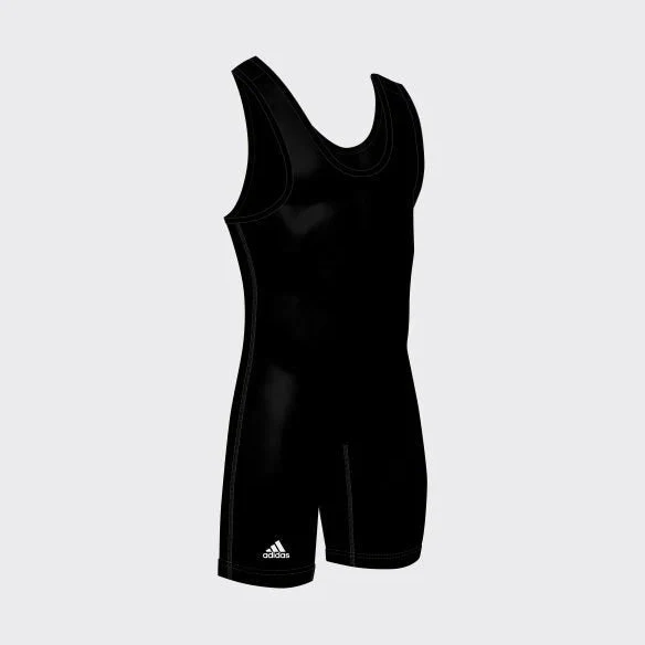adidas Men's Solid Wrestling Singlet Black / XL