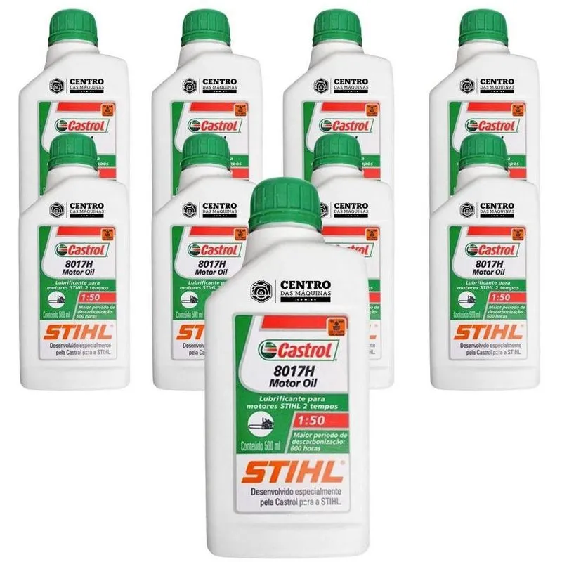Kit 9un De Óleo 2t Stihl 500ml Lubrificante Para Roçadeiras