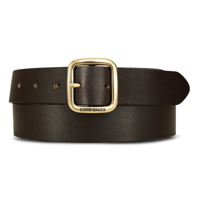 Women's Center Bar Leather Jean Belt XL / Brown