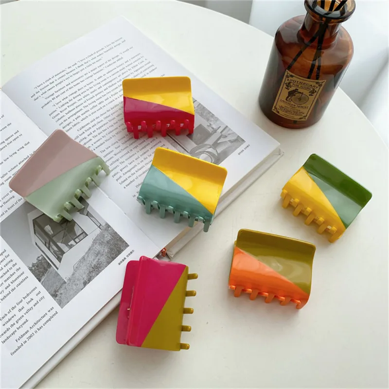 6pcsacetic Acid Plate Hair Clip, Estilo Coreano Sênior Simples