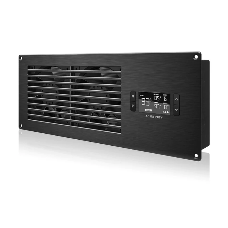 AC Infinity Airframe T7-N 200 CFM Intake Fan Black for AV Rooms Selby Acoustics