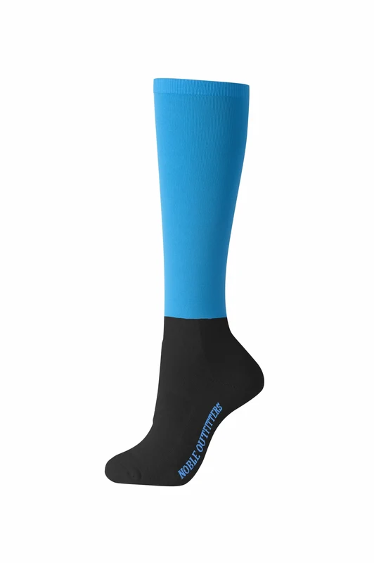 Noble Equestrian Ladies Over the Calf Peddies - Solid Colors Caribbean Wave