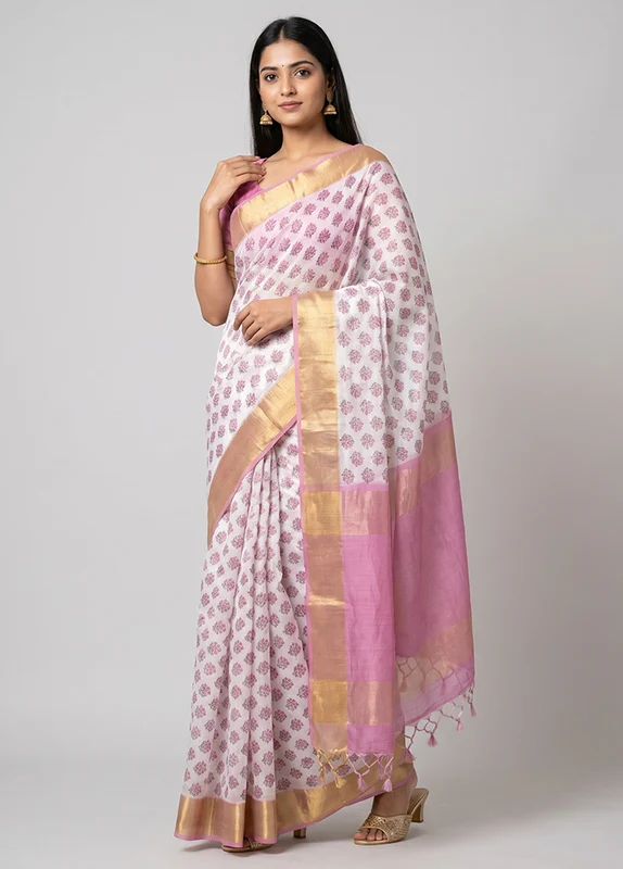 Grey Dupion Silk Saree With Blouse Piece One Size