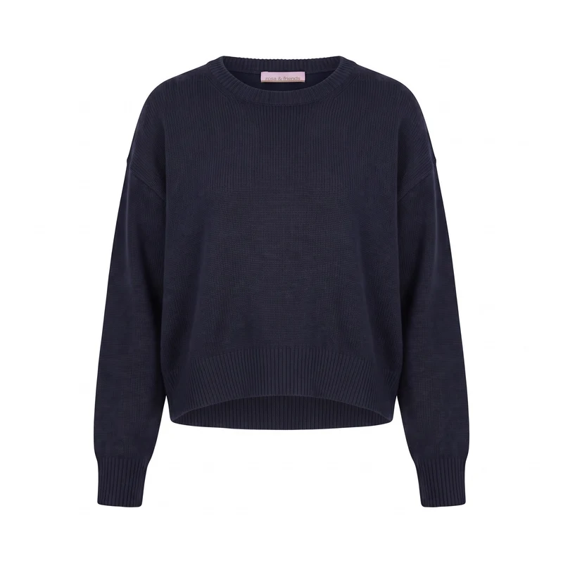 D-Pullover - Cropped XL / Blau / Pullover & Strick