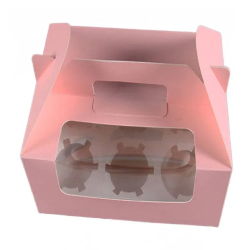 100pcs 2/4/6 Caixa De Muffins De Mousse, Caixa De Bolo Portátil, Torta De Ovo
