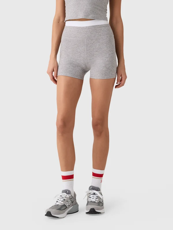 Beyond Yoga Women's Spacedye Layered 3" Short L / silver mist