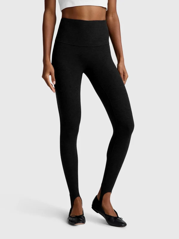 Beyond Yoga Women's Spacedye Stirrup High Waisted Midi Legging M / CABERNET HTR