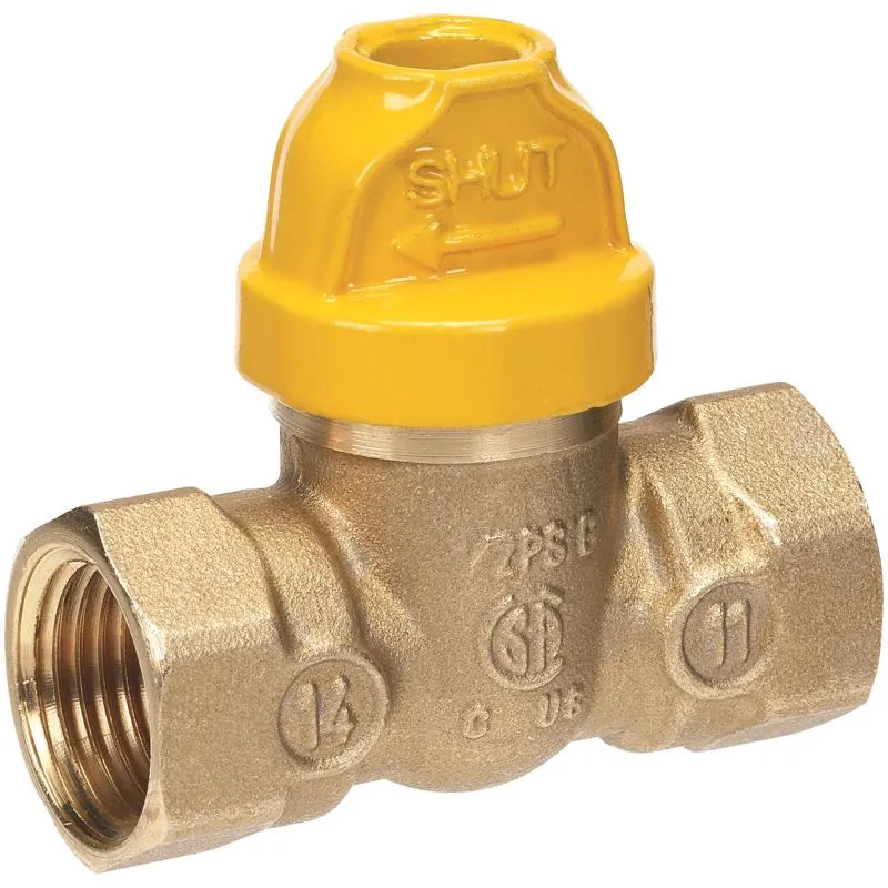 Válvula De Esfera Homewerks Brass Fip 3/4 Pol. Com Trava De Segurança Para Gás