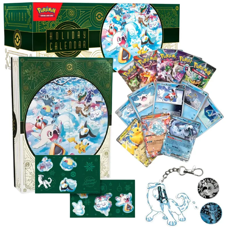 Cartas Pokemon TCG Calendario de Adviento Holiday Calendar con Cards Inglés