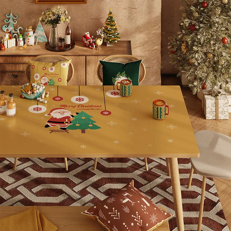 Placemats De Couro De Natal, Impermeável E À Prova De Óleo