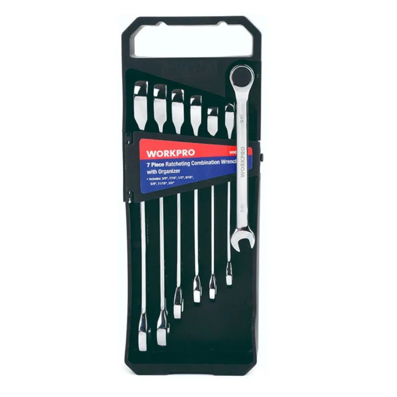 Juego de llaves combinadas criquet 7 pzs pulgadas WORKPRO