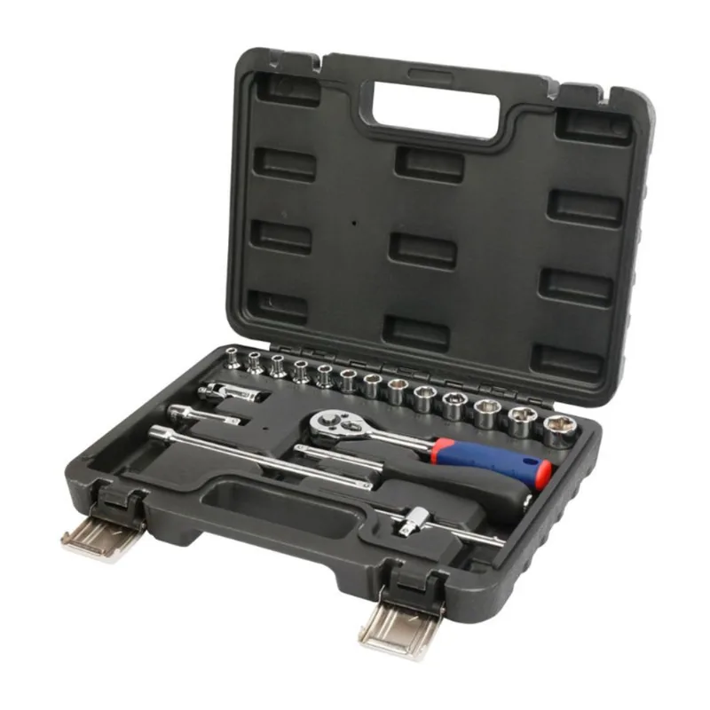 Set de bocallaves encastre 1/4" Crv 19 Piezas Valija WORKPRO