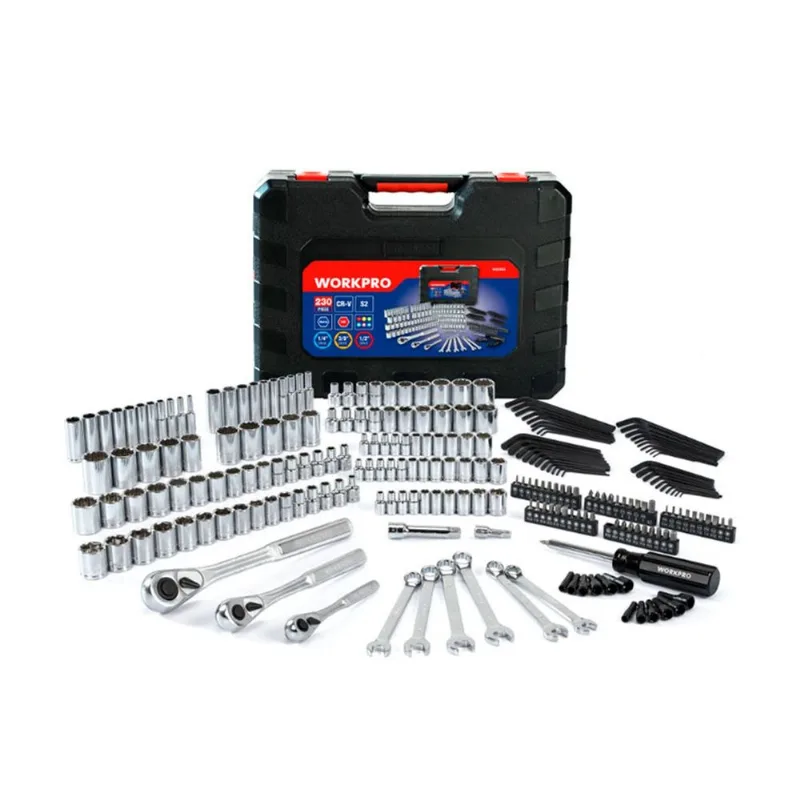 Set Herramientas Mec?nicas 230 Pzs Valija Pl?stica WORKPRO