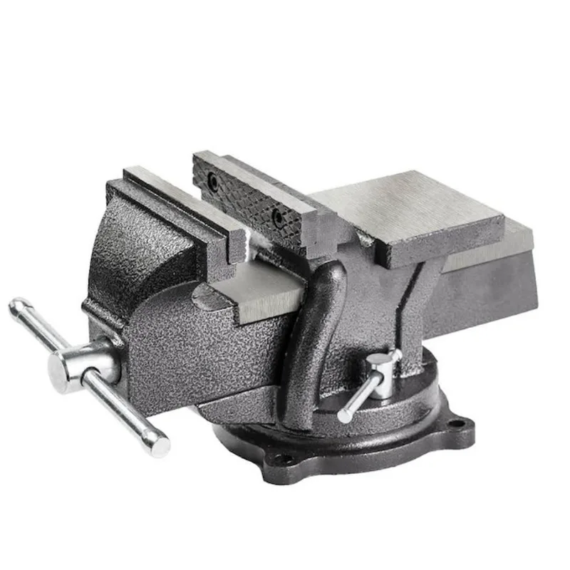 RONA 5-in Jaw Cast Iron Heavy-Duty Grey Bench Vise w/ Swivel Base