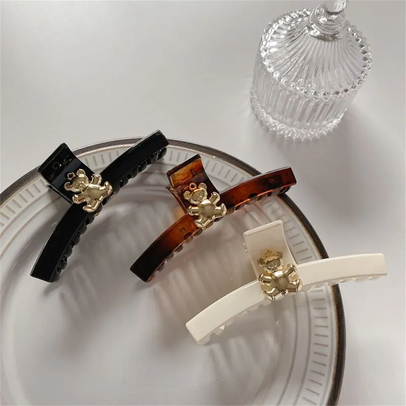 3pcs Acetic Acid Plate Hair Clip, Fashion Luxury Low-key