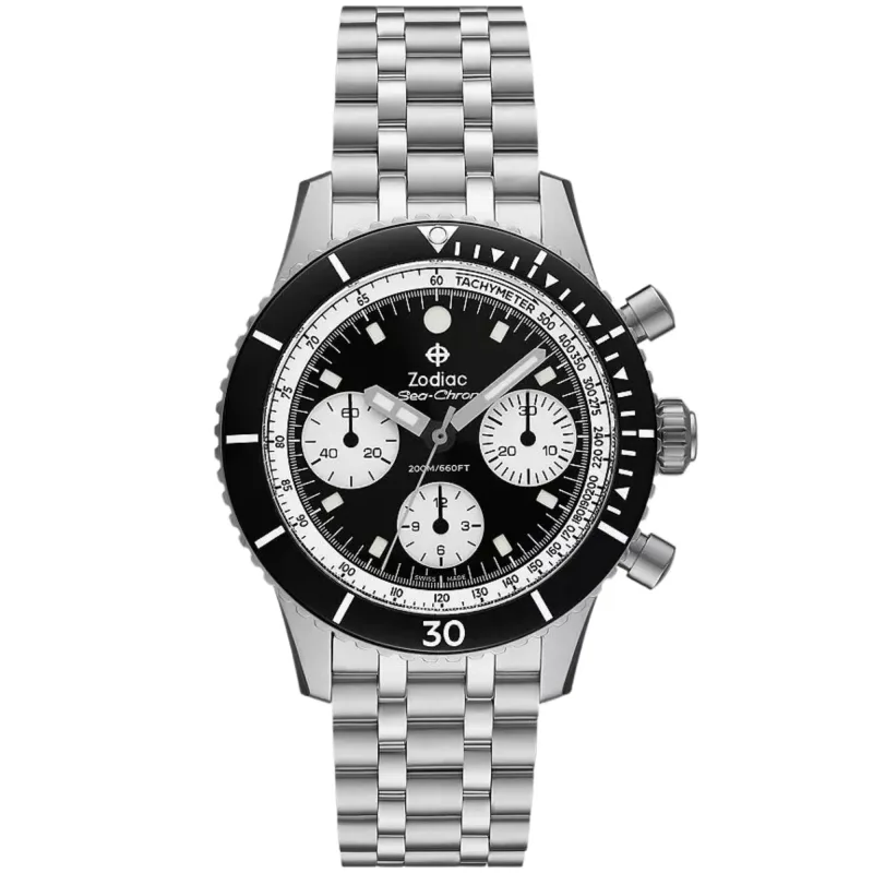Relógio Zodiac Sea-Chron Chrono Limited Edition Automatico Preto ZO3604