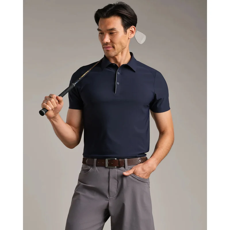 Men's Approach Tech Polo 974 Atlantic Seersucker / M