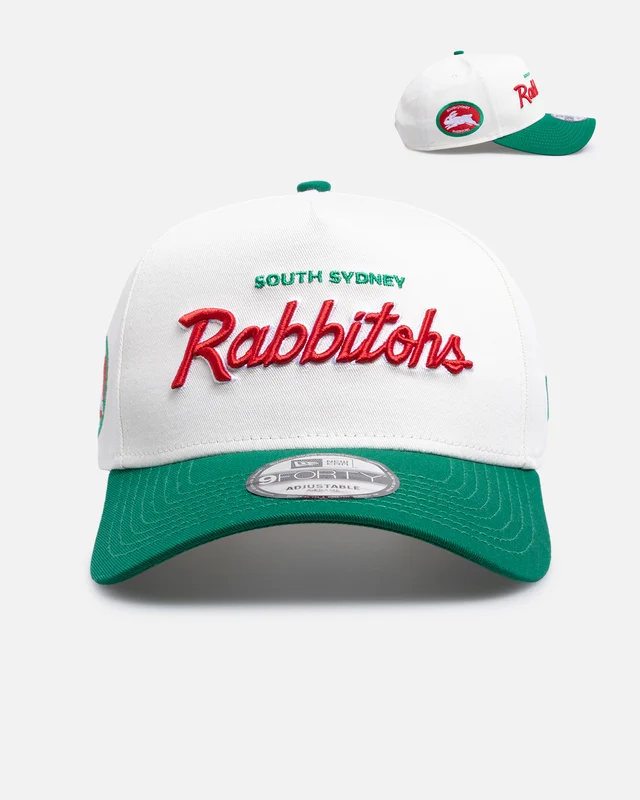 New Era South Sydney Rabbitohs 'Chrome Script' 9FORTY A-Frame Snapback Official Team Colour ONE