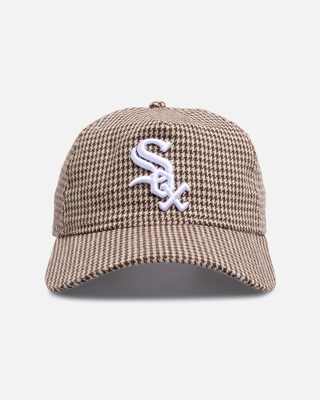 New Era Chicago White Sox 'Houndstooth' 9FORTY A-Frame Strapback Brown ONE