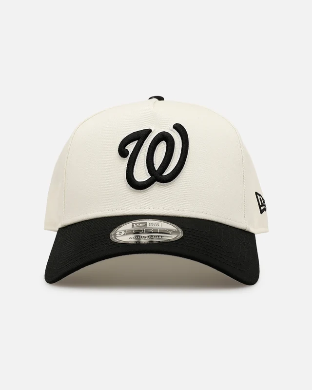 New Era Washington Nationals 'Easy Chrome Black' 9FORTY A-Frame Snapback Chrome/Black ONE