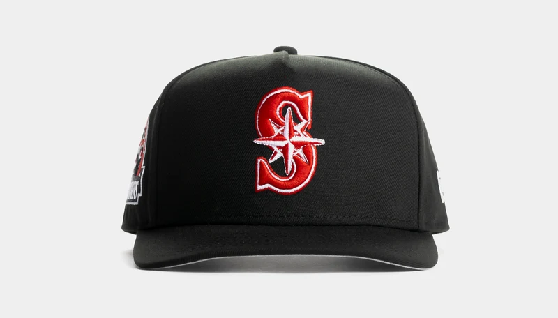Shoe Palace Exclusive Seattle Mariners Black Red 9Fifty AF Snapback Mens Hat (Black/Red) OS
