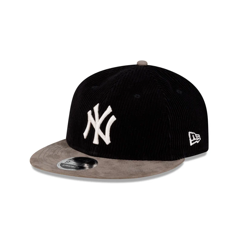 New York Yankees Two Tone Black Corduroy Retro Crown 9FIFTY Adjustable Hat One Size
