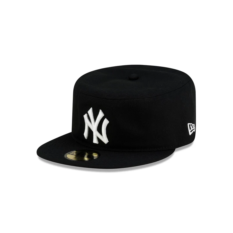New York Yankees Black Corduroy Pillbox Hat 7 1/2