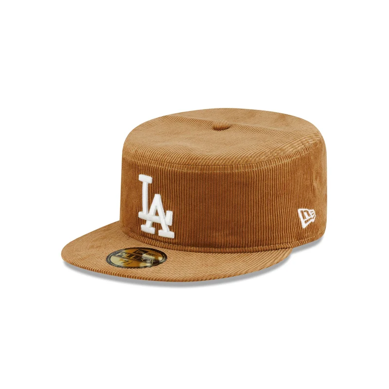 Los Angeles Dodgers Khaki Corduroy Pillbox Hat 7 3/4