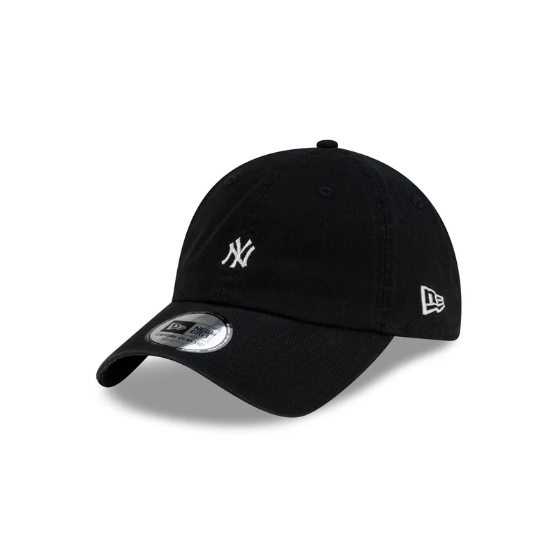 New York Yankees Mini Logo Black Casual Classic Adjustable Hat One Size