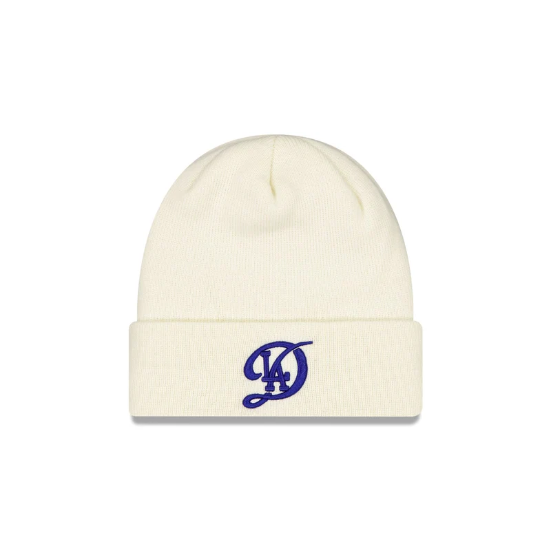 Los Angeles Dodgers City Connect Chrome Basic Cuff Knit Beanie Hat One Size